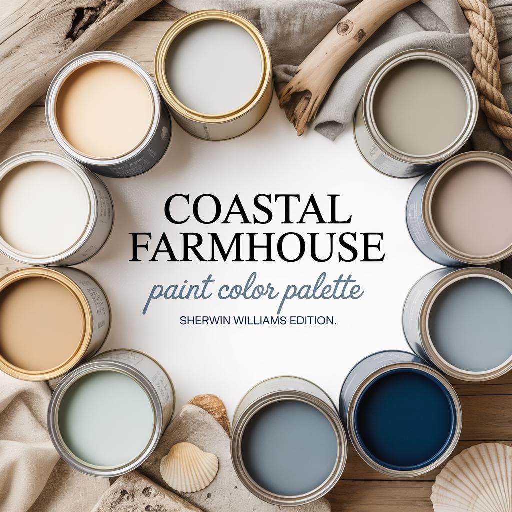 Coastal Farmhouse Paint Palette