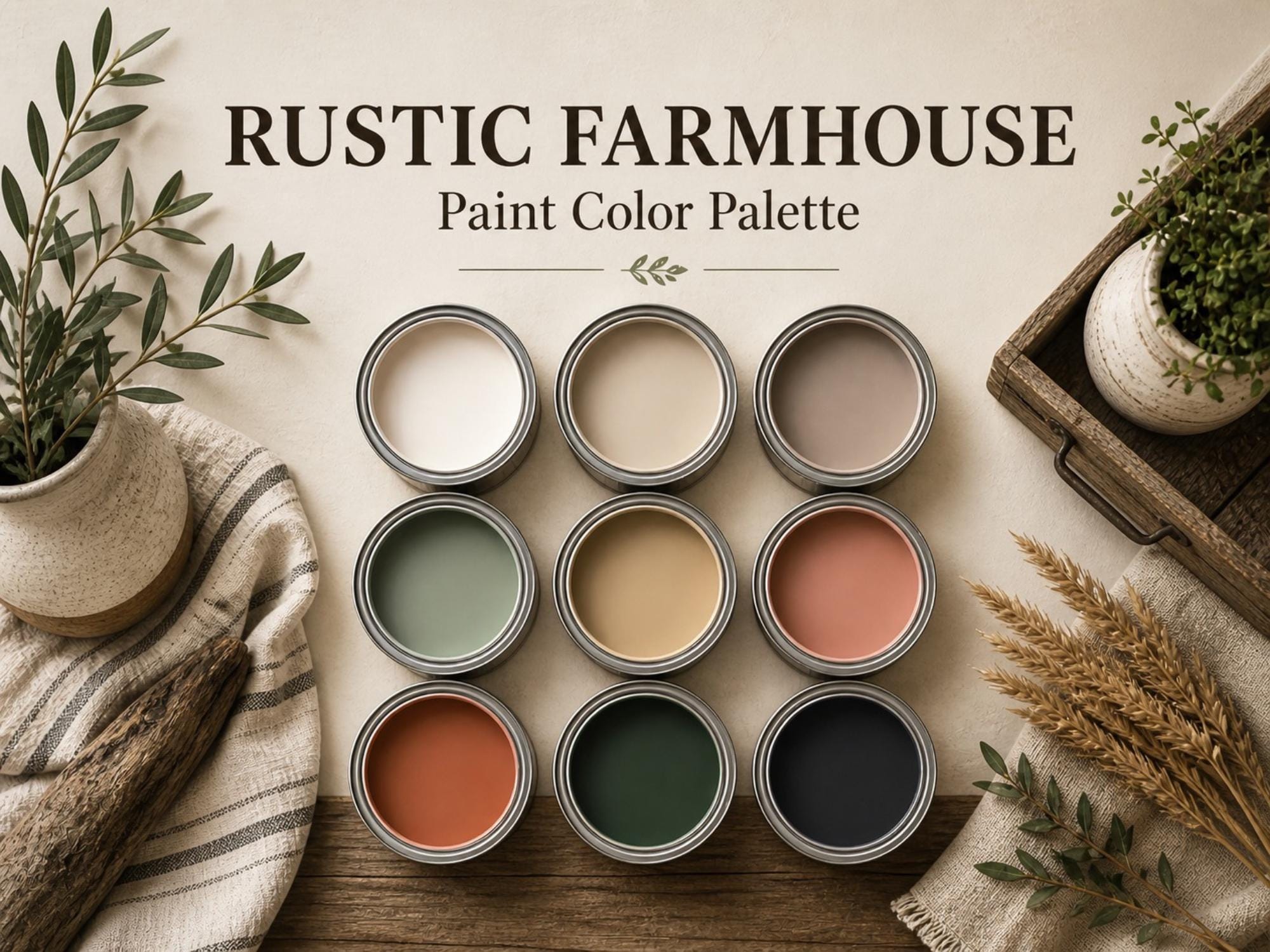 Rustic Farmhouse Paint Palette